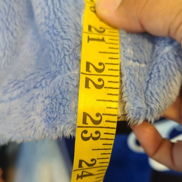 The North Face Girls XL Fuzzy Fleece Hooded Jacket Blue & Gray - Picture 6 of 6